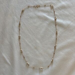 Vintage Avon Gold and Cream Beaded Necklace